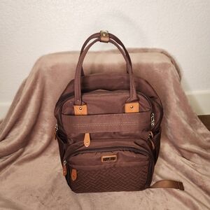 BabbleRoo Baby Diaper bag Backpack Waterproof Travel Bag Unisex Brown Pouch